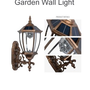 3w Solar LED Garden Wall Light (VAT Incl.)