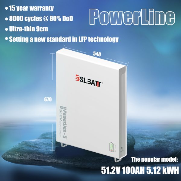 BSL Powerline 5  5.12Kwh 100Ah Lithium battery (VAT incl) - Image 5