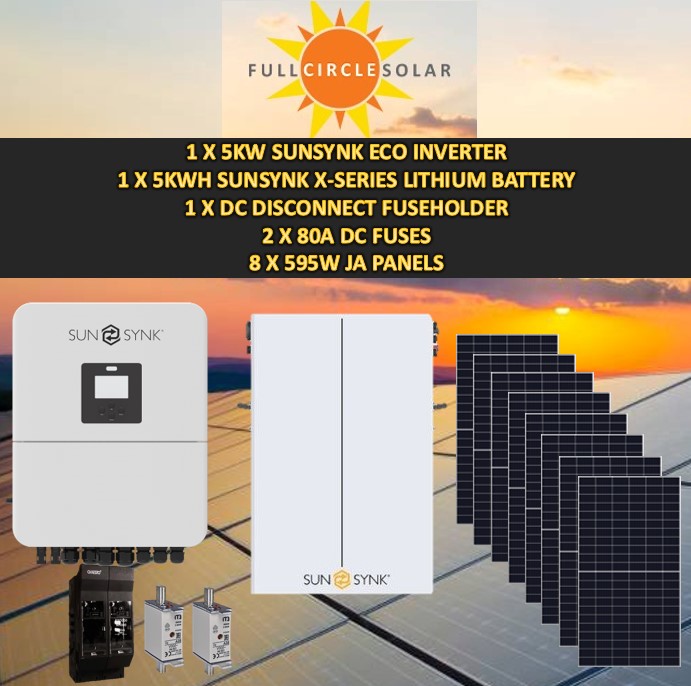 Sunsynk 5kw Combo Deal 7 (VAT incl.)