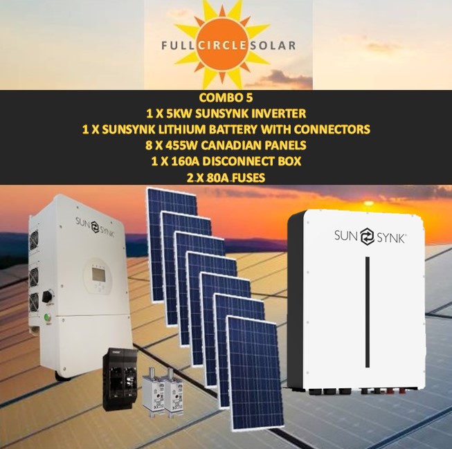 Sunsynk 5kw Combo Deal 5 (VAT incl.)