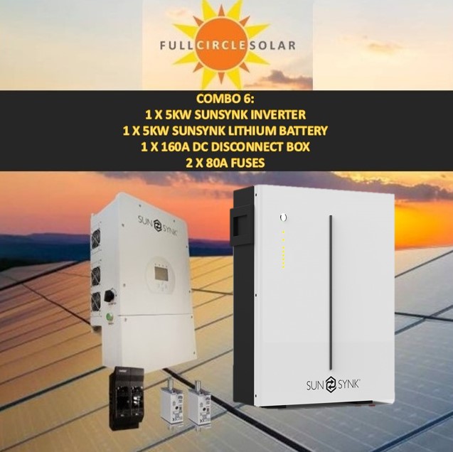 Sunsynk 5kw Backup Combo Deal 6 (VAT incl.)