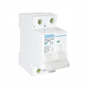 Circuit Breaker Din-rail mount 10A 2P 3KA C-Curve (VAT incl.)