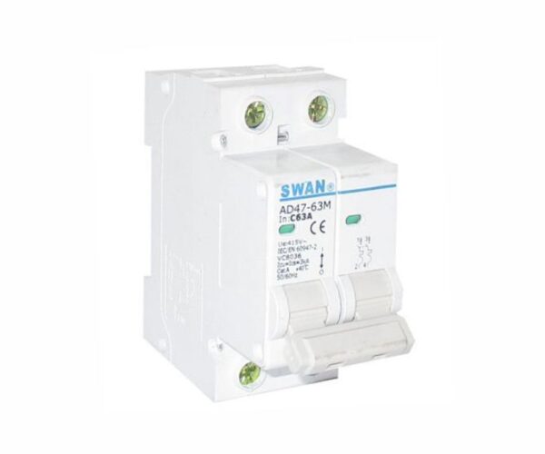 Circuit Breaker Din-rail mount 16A 2P 3KA C-Curve (VAT incl.)