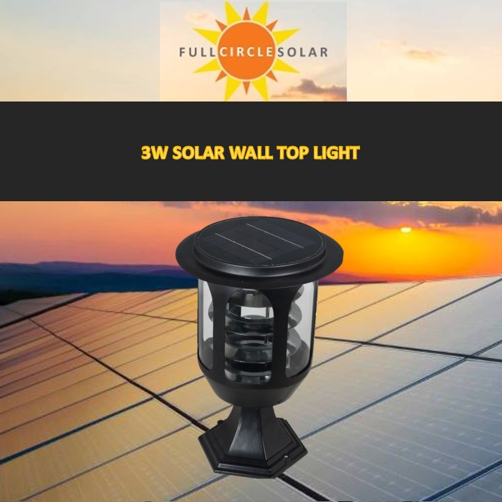 3W Solar wall top light (vat incl)