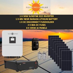 Sunsynk 5kw Combo Deal 10 (VAT incl.)