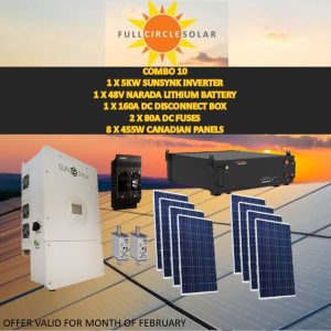 Sunsynk 5kw Combo Deal 10 (VAT incl.)