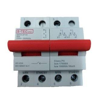 Changeover Switch Din-rail 63A 2P 230V (VAT incl.)