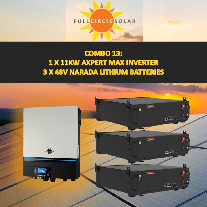 Axpert 11 and 3 X 48V Narada Batteries Combo Deal 13  (VAT incl.)