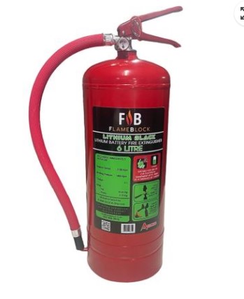 FlameBlock Lithium Battery 6L Fire Extinguisher (VAT incl.)